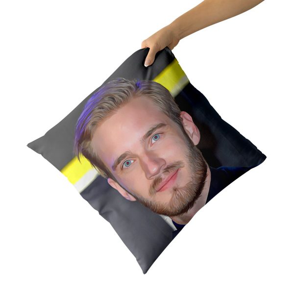 Pewdiepie Cotton Canvas custom pillow custom covers Throw Pillow Pillow Covers personalized gifts 3 - PewDiePie Merch