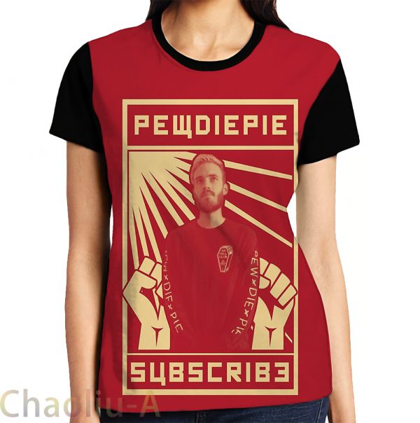 Subscribe to Pewdiepie T Shirt men funny printed t shirt women tops tees Short Sleeve Casual - PewDiePie Merch
