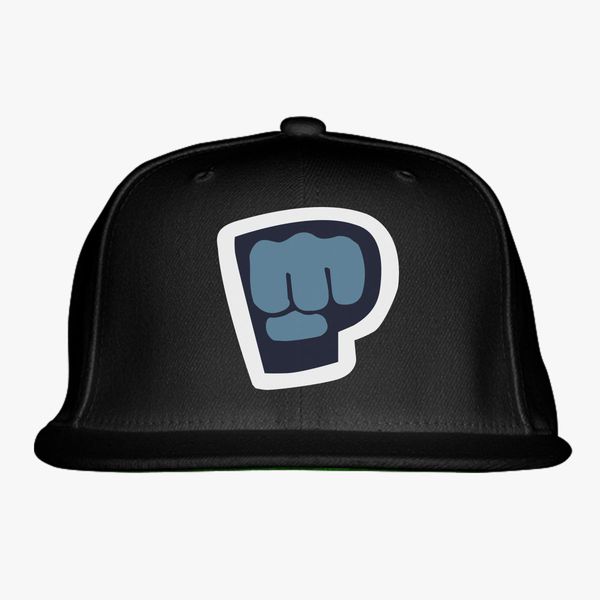 black blue gray color with pewdiepie smash logo snapback hat 4915 - PewDiePie Merch