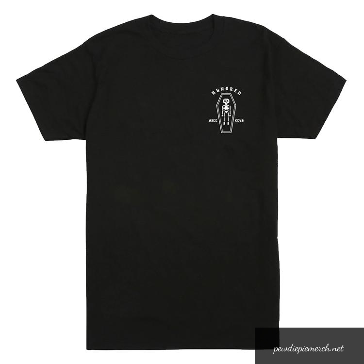black color with white text logo pewdiepie merch t shirt 5427 - PewDiePie Merch