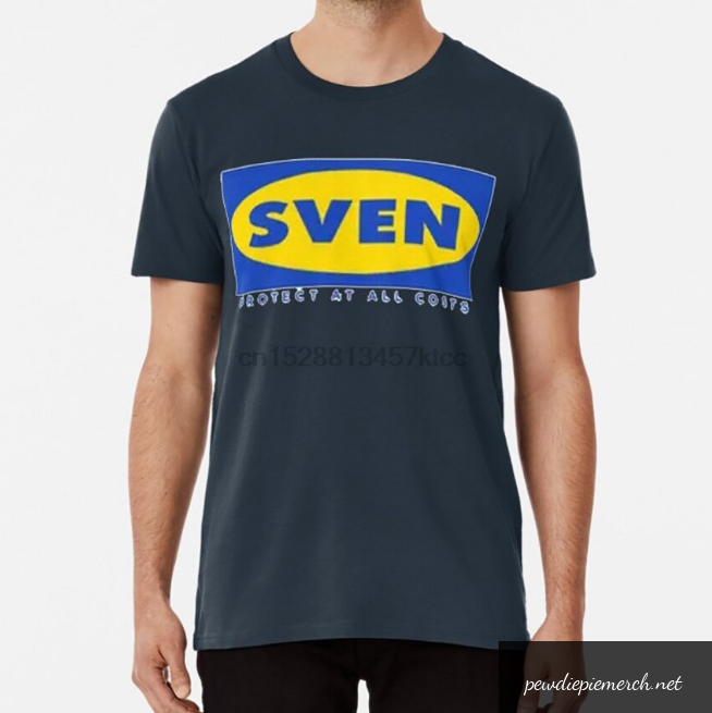 navy color with pewdiepie sven merch sticker t shirt 3767 - PewDiePie Merch