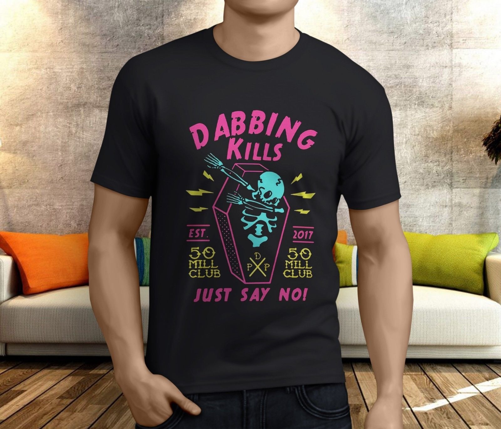 new cool dabbing kills pewdiepie mens black t shirt 5832 - PewDiePie Merch